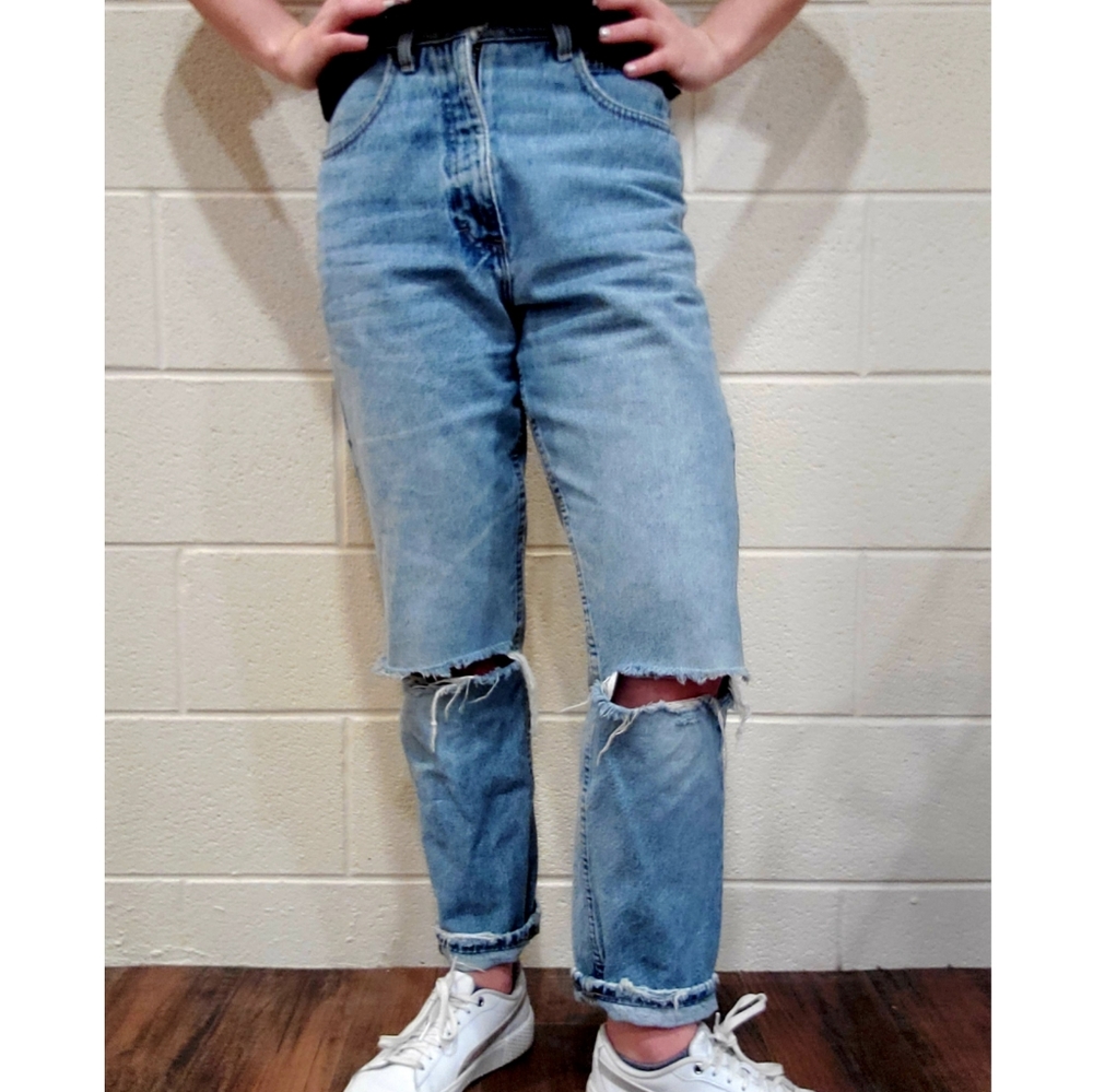 Petite boyfriend jeans with ripped knees - 4P